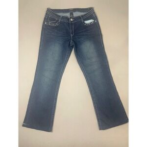 Southpole Jeans Women Size 11 Bootcut Rhinestone Studded Embellished